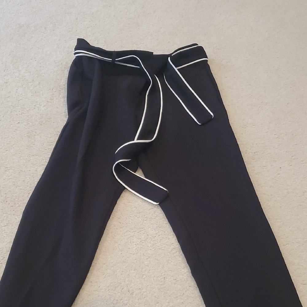 Black Pants with White Trim